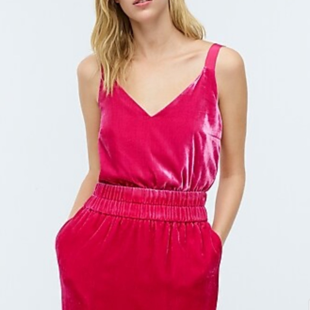 J.Crew Drapey Velvet Camisole Top